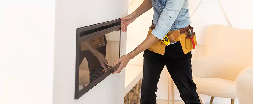 Metal Fireplace Installation in La Mirada, California